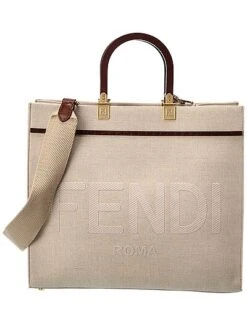 FENDI Sunshine Medium Canvas Tote Women
