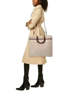 FENDI Sunshine Medium Canvas Tote Women -Luxe Shoulder Bags Sales Store 1161543029 RLLD 4