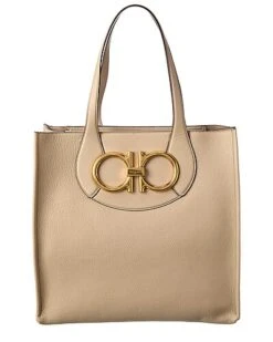 Salvatore Ferragamo Maxi Gancio Leather Tote Women