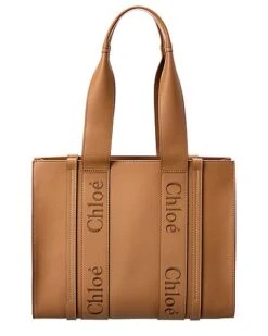 Chloé Woody Medium Leather Tote Women