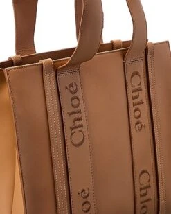 Chloé Woody Medium Leather Tote Women -Luxe Shoulder Bags Sales Store 1161578832 RLLD 3