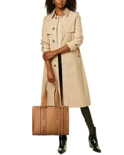 Chloé Woody Medium Leather Tote Women -Luxe Shoulder Bags Sales Store 1161578832 RLLD 4